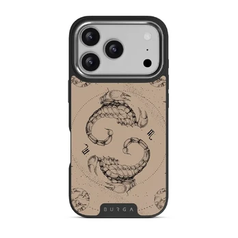 Scorpio - iPhone 17 Pro Case, Elite Dark (MagSafe) / Silver / Beige