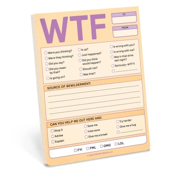 Knock Knock WTF Nifty Note Pad (Pastel Version)