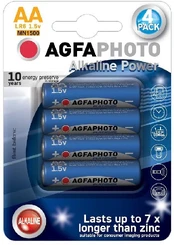 Solight AgfaPhoto Power alkaline batteries LR06/AA, blister 4pcs kaina