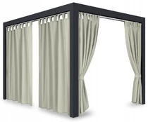 Sodo užuolaidos, smėlio, 155 cm x 220 cm kaina