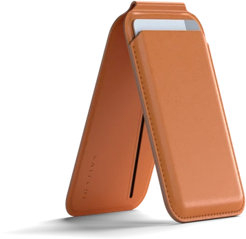 Dėklas Satechi Magnetic Wallet Stand - Oranžinis