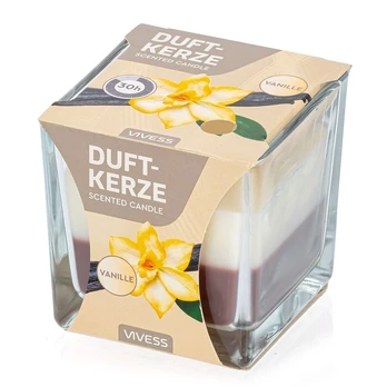 Žvakė stikle VIVESS vanilės kvapo
