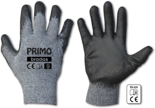 Apsauginės darbo pirštinės Bradas PRIMO, 9 dydis, 6 vnt.