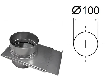 Šiberis kaminų sistemai D100 mm