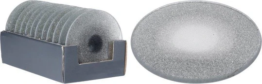Žvakidė GLITTER PLATE, sidabro sp., 15 cm