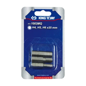 "King Tony" 1/4 Šešiakampės galvutės 3vnt