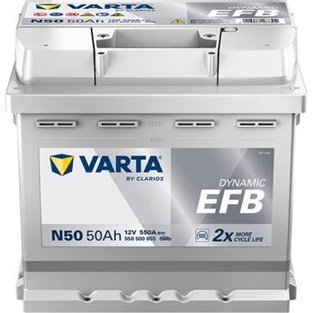 Akumuliatorius VARTA EFB550500055 12V 50Ah 550A D+