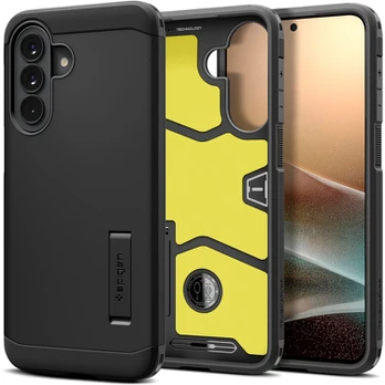 Juodas dėklas Samsung Galaxy A57 5G telefonui "Spigen Tough Armor"