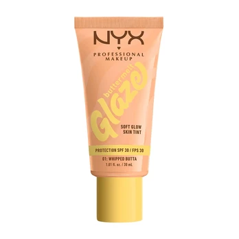 NYX PROFESSIONAL MAKEUP BUTTERMELT GLAZE SOFT SPF 30 makiažo pagrindas, 30 ml