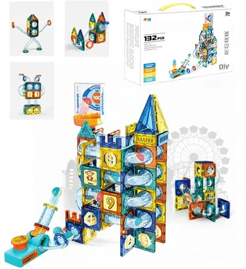 3D magnetinis katapultos konstruktorius vaikams, 132 dalys