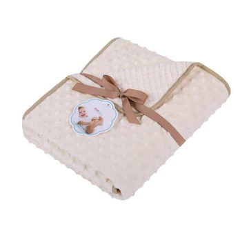 Blanket - 626 - MINKY/CORAL - size 80x90 -ECRU