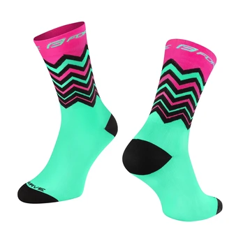 Kojinės FORCE Wave, (rožinė/žalia) L-XL 42-46