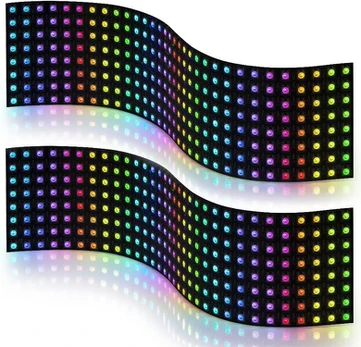 2 vnt. WS2812B RGB 8×32 LED matrica, DC5V