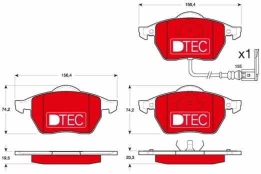 TRW GDB1403DTE Brake pad set