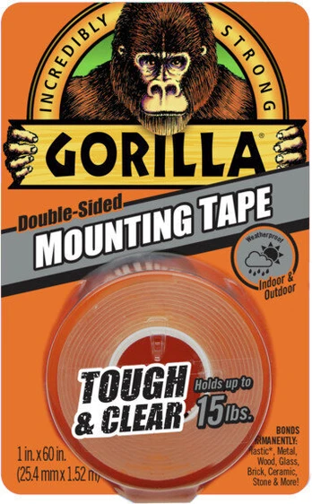 Remonto juosta Gorilla Mounting, dvipusė, 1.5 m x 2.54 cm
