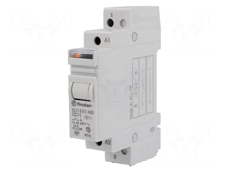 Relay: installation | bistable | NO | 12VAC | Mounting: DIN | 16A | IP20