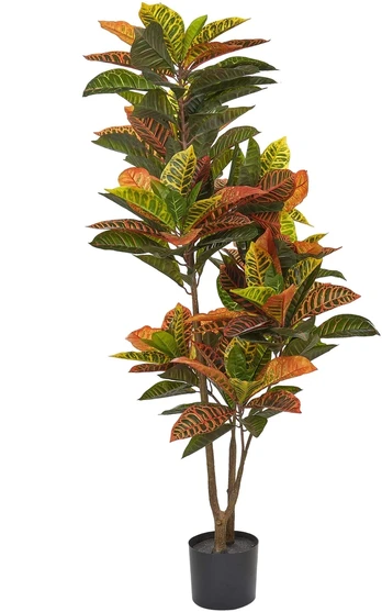Beliani Dirbtinis augalas CODIAEUM 140 cm žalias