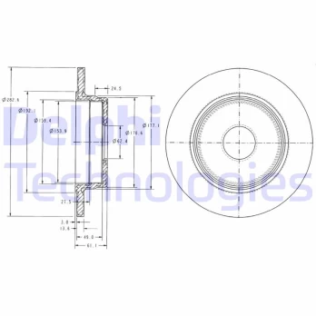 DELPHI BG2510 Brake Disc