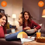 OSRAM LED lempa E27 7W šiltai balta GLOWdim skaidri