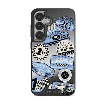 Finish Line - Samsung Galaxy S25 Case, Elite Mirror Dark (Magnetic) / Silver