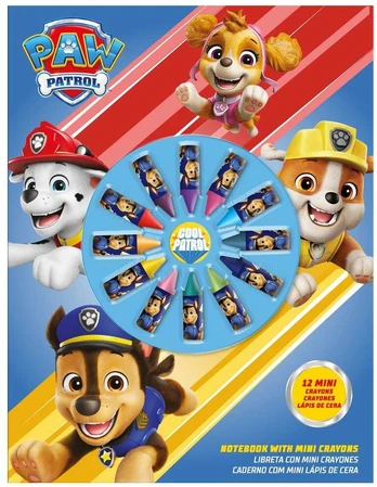 Kids Licensing Paw Patrol Notebook + 12 mini crayons