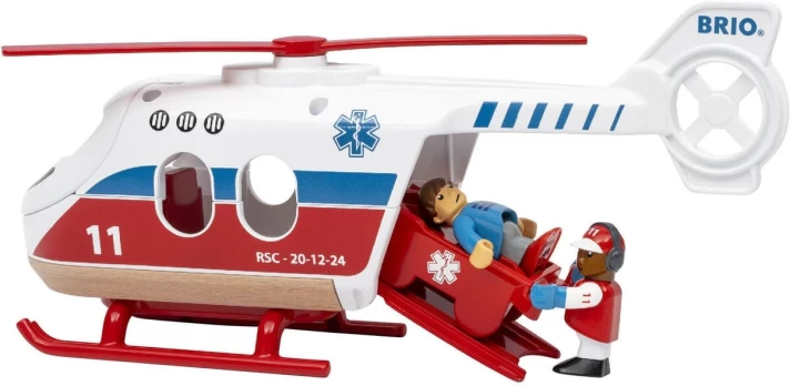 Transporto žaislų komplektas Brio World Rescue Helicopter 63602200, įvairių spalvų