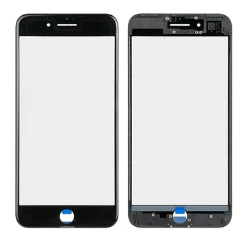 LCD stikliukas Apple iPhone 7 Plus su rėmeliu ir OCA juodas V2 ORG