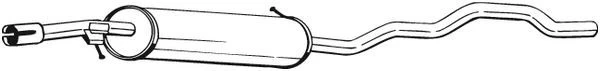 Vidurinis duslintuvas BOSAL 285-515