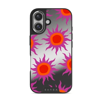 Sunset Glow - iPhone 16 Case, Elite Mirror Dark (MagSafe) / Silver