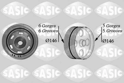 SASIC SAS2150017 Crank pulley
