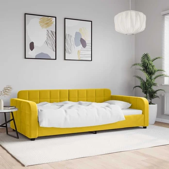 Sofa, geltonos spalvos, 100x200cm, aksomas