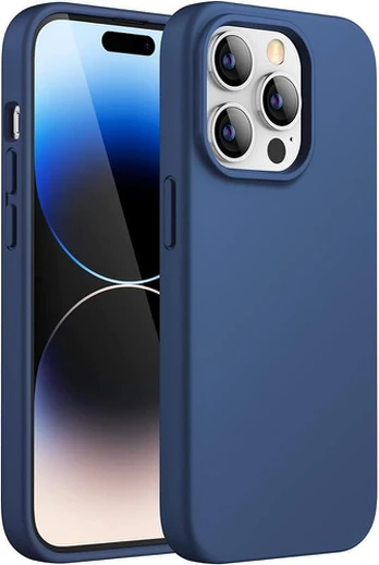 Matinis silikoninis dėklas Apple iPhone 16 Pro, mėlynas