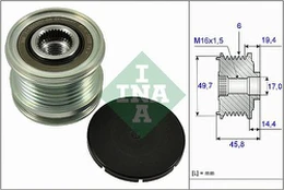 INA 535 0168 10 Freewheel alternator pulley kaina