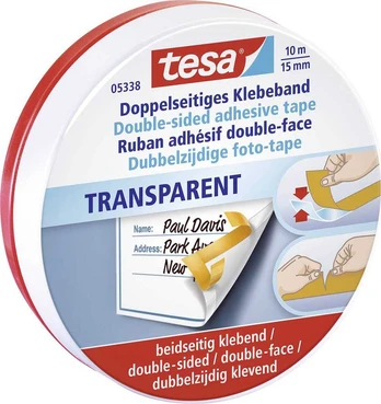 tesa® dviguba juosta, 10 m x 15 mm