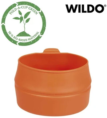 Švediškas sulankstomas puodukas WILDO Fold-a-cup 200ml Oranžinis