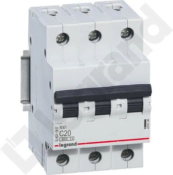 Legrand grandinės pertraukiklis Rx3 3P C 20A 6000A - 419236