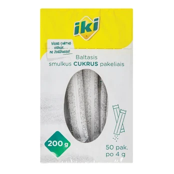 Baltas, smulkus cukrus IKI, 50 x 4 g