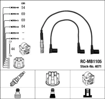 Uždegimo laido komplektas NGK 4071