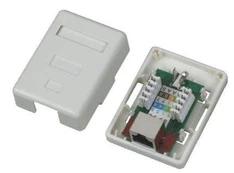 DATACOM Data socket STP CAT5E 1xRJ45 baltas