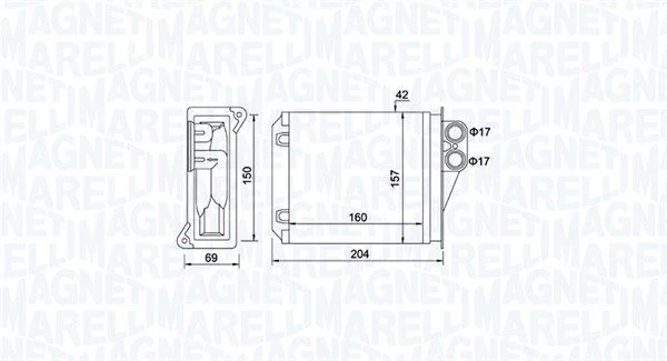 Šilumokaitis, salono šildymas MAGNETI MARELLI 350218481000