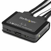 StarTech 2 PORT DISPLAYPORT KVM SWITCH/KVM SWITCH - OS INDEPENDENT kaina
