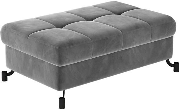 Pufas Lorelle Paros 05, pilkas, 70 cm x 100 cm x 45 cm