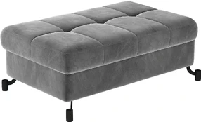 Pufas Lorelle Paros 05, pilkas, 70 cm x 100 cm x 45 cm kaina