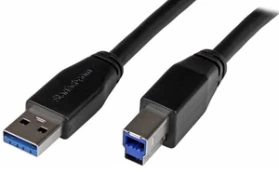 Tinklo kabelis StarTech USB3SAB5M USB A, USB-B, 5 m, juoda kaina