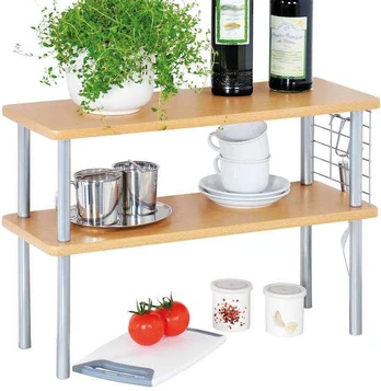 Kitchen shelf for countertop, 2-tier, beech wood, Kesper