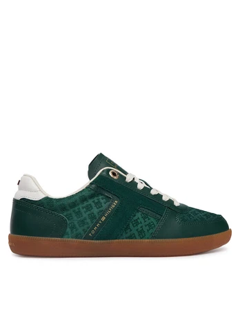 Laisvalaikio batai Tommy Hilfiger Th Tribeca Sneaker Monogram FW0FW09691 Žalia