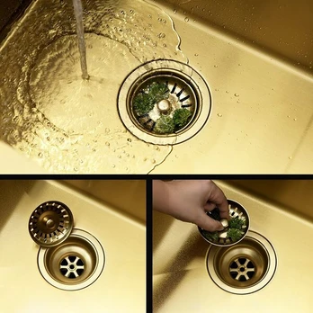 Kriauklė Rea Leo 40 Brush Gold