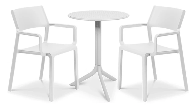 Lauko baldų komplektas TRILL/STEP 2+1, Bianco