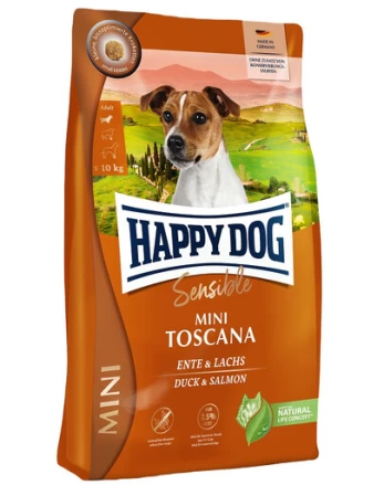 HAPPY DOG Sensible Mini Toscana 4kg antis su lašiša