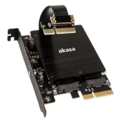 Akasa adapteris 2 M.2 diskams – 2x PCI-E (AK-PCCM2P-04) kaina
